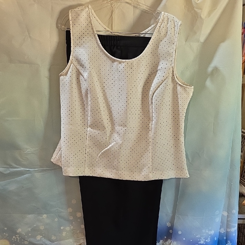 R&K Originals Polka Dot Top and Black Pants Set 3I